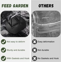 Dailygoods - 30 haringen voor mulchen van 15 cm en set met 30 sluitringen voor bevestiging, U-vorm voor zware toepassingen, tuin van verzinkt staal voor de tuin, drainage, onkruiddoek — thumbnail 5