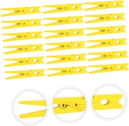 Houten Wasknijpers - Kledingklemmen Pin - Kleding Drogen - Duurzaam Hardhout Metaal - 7.5 cm - Niet gespecificeerd — thumbnail 4