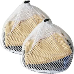 Mesh Waszak - Rood - 30 x 40 cm - Draagbare Waszak met Trekkoord - Voor Kleding en Beddengoed — thumbnail 1