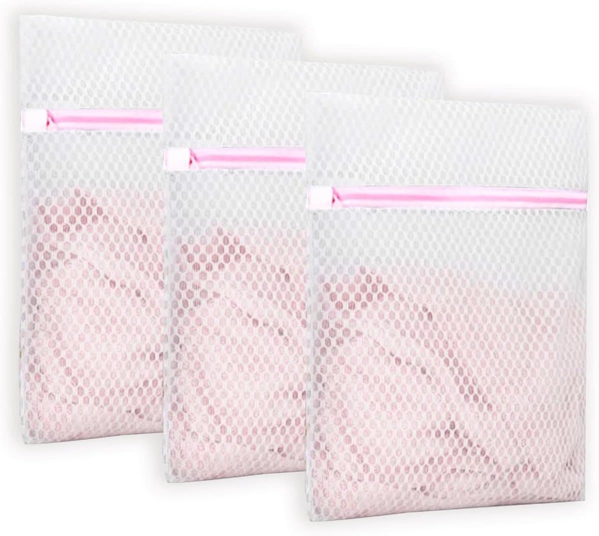 3-delige Herbruikbare Waszakken met Ritsen, 12"x16" Voor Delicate Kleding, Ondergoed en Reisorganizer — afbeelding 1