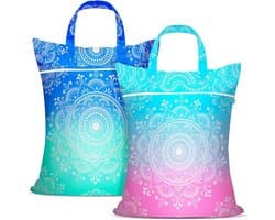 Waterdichte Reiswaszak met Handvat - 2 Stuks voor Vuile Kleding, Badkleding en Zwemspullen - Ideaal voor Vakantie en Sportactiviteiten