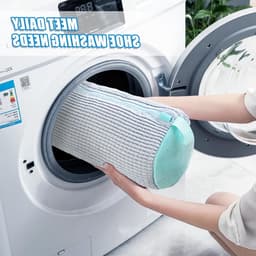 Set van 2 waszakken voor schoenen, herbruikbare waszak met rits, ideaal voor het wassen en beschermen van schoenen met 360 graden pluisverwijdering — thumbnail 3