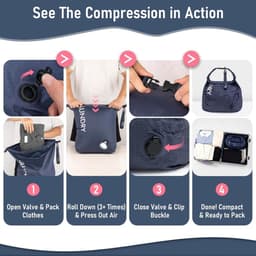 2 Pack Reiswaszakken, Waterdichte Compressiezakken voor Vuile Kleding, Ideaal voor Vakanties en Camping — thumbnail 3