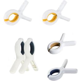 Handdoekclips 6 stuks - Antislip - Duurzaam - Voor bevestiging - Voor grote voorwerpen - Roestvrijstalen veer - 9,5 x 6,5 x 1,8 cm - Wasknijpers — thumbnail 1