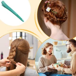 Eendensnavel Haarspelden - Kappersklemmen Haarklemmen - Haar Styling - Antislip Ontwerp - 6 stuks - Diverse Kleuren — thumbnail 3