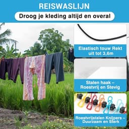 SnelShoppen - Portable Waszak Zwart - Compact en Lichtgewicht Reistas voor Camping, Backpacking en Op Reis - Ideaal voor Schoon Kleding en Vakanties — thumbnail 3