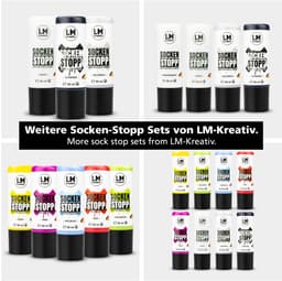 LM-Kreativ Sock Stop - Antislip textielverf 90 ml - Rood - Waterdicht en wasbaar tot 40 C — thumbnail 2