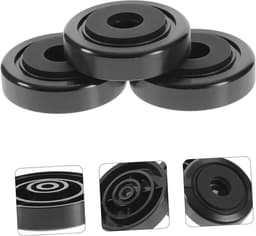 Luidspreker Isolatie Voetjes - Speaker Dempers - Geluidsverbetering - Trillingsdempend Aluminium Rubber - 4x4x1 cm - Zwart — thumbnail 5