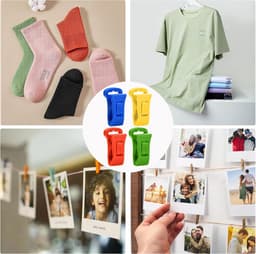 Sokkenklemmen - Kledingklemmen - Sokken Organiseren - Met Ophanghaken - 36 Stuks - Multicolor — thumbnail 5