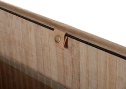 MEUNIQ Wasmand 100L met deksel 52 x 32 x 63 cm, bamboe wasbox met uitneembare canvas waszak, 2 vakken voor wassortering, handgrepen en ventilatiegaten, naturel — thumbnail 2