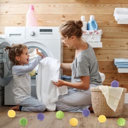 15 stuks herbruikbare rubberen drogerballen - wasbal voor wasmachine - anti-verstrikking - wasdroger accessoires — thumbnail 4