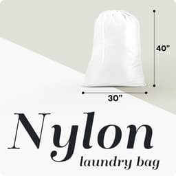 Nylon waszak XL - vergrendelbare trekkoordsluiting - machinewasbaar - ideaal voor grote ladingen kleding - ShopVlot — thumbnail 1