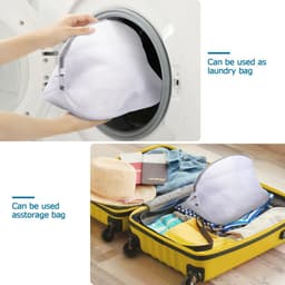 Wasnetjes met ritssluiting - Wit - 30 x 38 cm - Drielaags Waszak met Beschermende Ritssluiting - Voor Schoenen en Gevoelige Kleding — thumbnail 5