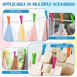 Wasknijpers Set met Mand - Kunststof - Windbestendig en Kleurig - Antislip Ontwerp - Voor Kleding en Huishoudelijk Gebruik — thumbnail 2