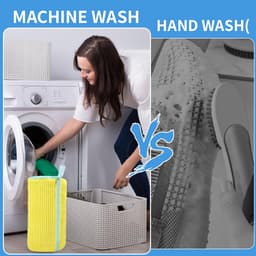 1 Stuk Schoenwaszak Wasmachine: Schoenen Waszak Sneaker Met Ritssluiting - Herbruikbare Schoenwaszak - 360° Reinigingspluisjes Voor Schoenen - Geel — thumbnail 5