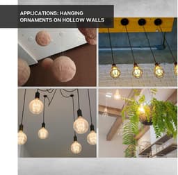 Industrieel | Lente Toggle Wing Bolt Haak M6 | Set van 4 | Stalen Knevelbouten | Toggle Dowel voor het Ophangen van verschillende items zoals lampen | Bevestiging vals plafond, gipsplaten — thumbnail 4