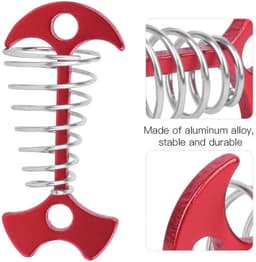 Grondankers 4-delig - Spiraalvormig - Multifunctionele Tentaccessoires - Geschikt voor Houten Platforms - Aluminiumlegering/Roestvrij Staal - 7.7x3.6cm - Tentpalen — thumbnail 4