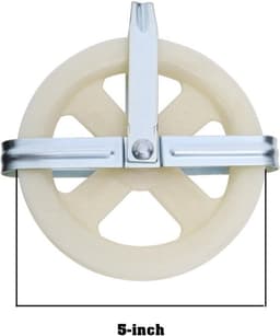 Waslijn Katrol 15,5 cm - 2x Waslijn Uittrekbaar - Duurzaam Impactplastic - Ondersteuning voor Touw tot 3/8" - Eenvoudig te Installeren - Wit — thumbnail 2