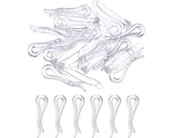 30 stuks 3,8 cm U-vormige krokodillenclip, hemdclip, wasknijpers voor sokken, broeken, stropdassen, overhemden, kledingstukken, transparant