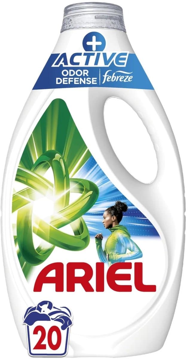 Ariël Liquid - 20sc900ml - + active odor defense - touch of febreze wasmiddel — afbeelding 1