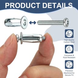 10-pack M5 x 18 holle deurankerset, bloemblaadjesmoeren uitbreidingsschroef krikmoer voor holle wand/aluminium bekleding/stalen buizen/ijzeren platen/kunststof panelen [zilverkleurig] — thumbnail 4