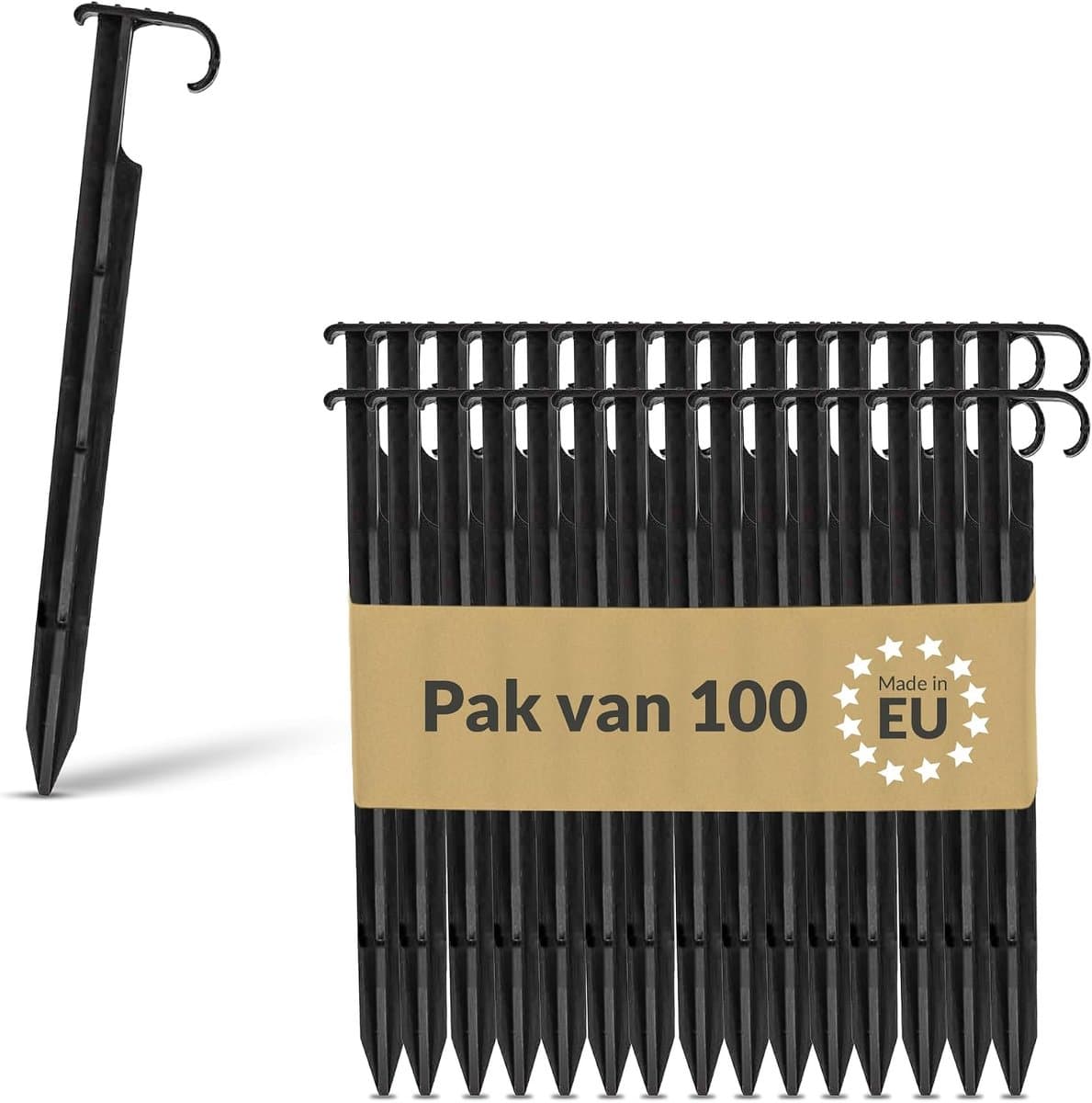 Grondankers set van 100 - 16-20 mm - voor druppelirrigatie - voorkomt draaien van slangen - ShopVlot — afbeelding 1