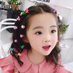 SnelShoppen - 50 Stuks Mini Haar Klemmen voor Meisjes en Vrouwen Kleurrijke Ster Schattige Kleine Haar Clips voor Feest, Dagelijks Gebruik, Plastic en — thumbnail 3