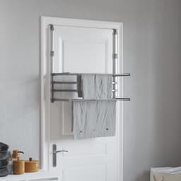 vidaXL - Droogrek - voor - balkon - 89x25x(60-95) - cm - aluminium — thumbnail 2