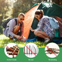 Grondanker 8 stuks - grondankers 30 cm verzinkt - J-haken - tentnagels - trampoline haken - beveiliging hek tenten - luifels - camping - trampoline - bloemenstandaard. — thumbnail 4