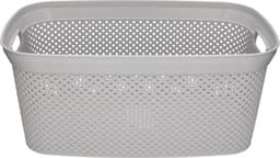 Storage Solutions wasmand - 2x - 35 liter - grijs - 54 x 34 x 23 cm - Kunststof - Draagmand — thumbnail 2
