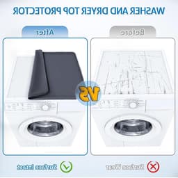 Verhoogde koelkastmat 65 x 60 cm, siliconen vloermat voor bescherming, lekbak voor koelkast en wasmachine, zwart — thumbnail 2