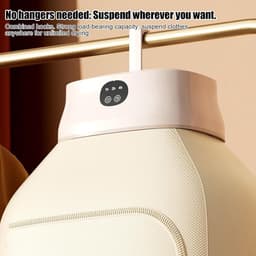 Draagbare Wasdroger - Opvouwbare Droger - Snel Kleding Drogen - Stille Werking Onder 40dB - 10 kg Draaglast - Wit — thumbnail 2