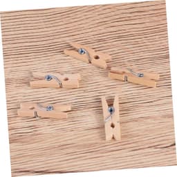 Houten Kledingknijpers - Was Knijpers - Kleding Ophangen - Duurzaam Hardhout - 100 Stuks - Houtkleur — thumbnail 4
