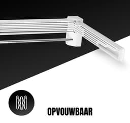 Nexvo® Wanddroogrek Inklapbaar - Wanddroogrek - Wit- ‎‎37cm x 70cm x 11 cm; 1.2 kg — thumbnail 3