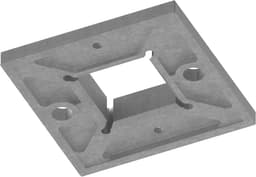 Vloeranker Roestvrij Staal - Bevestigingsanker Metaal - Vloerbevestiging Maken - V2A Materiaal - 100x100x8mm - Zilverkleurig — thumbnail 2