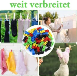Sokkenklemmen 52 stuks - Wasknijpers sokken - Sokken sorteren - Stabiel clipontwerp - 3 cm - Meerkleurig — thumbnail 4