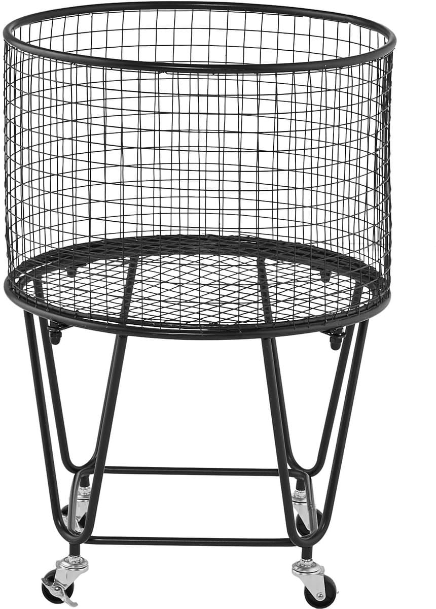 VEVOR Wasmand, Ronde Wasmand met 360° Zwenkwielen, 40 Liter Inhoud, 27 Kg Draagvermogen, Koolstofstalen Boodschappenmand voor Wasgoed, Boodschappen, Kamperen, Bagage, Wassorteerder, Wasmand — afbeelding 1