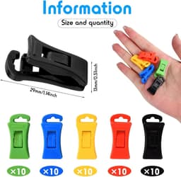 Kleurrijke Sokkenklemmen - Sokkenhouders Clips - Sokken Sorteren - Voor Wasmachine Droger - 50 Stuks - Multicolor — thumbnail 4