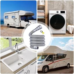Afwaterslang voor campers, robuuste verstelbare afvoerslang, veelzijdige uitbreidingsset voor reizen, camping, vakantie — thumbnail 3