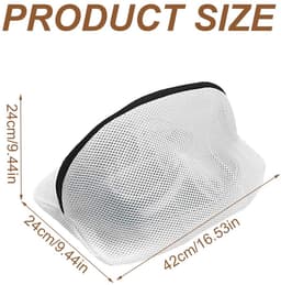 Dailygoods- Schoenwaszak Dubbel Laag - Waszakken voor Wasgoed - Waszak Schoenen - Wasnet - Opbergzak - Veilig Rits — thumbnail 3