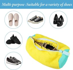 Dailygoods- Schoenwaszak - Innovatief ritsontwerp - Herbruikbaar wasnet - 39 x 19 cm - Bescherming voor schoenen - Lichtgewicht en draagbaar - Sneakerwaszak — thumbnail 2