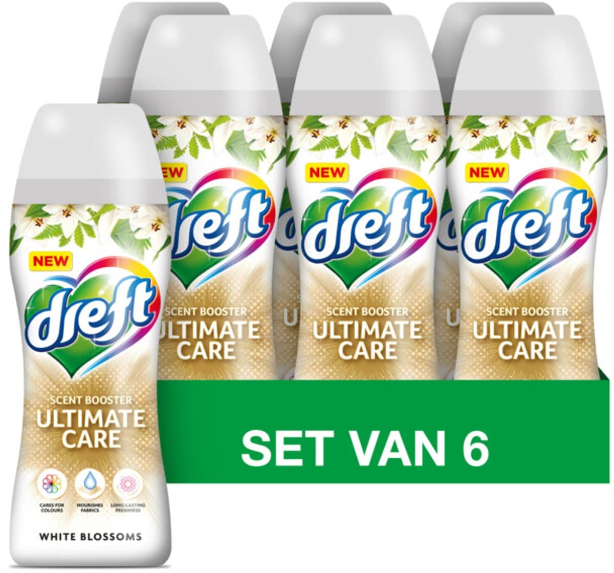 Dreft Geurbooster White Blossoms Ultimate Care - 6 x 210 g — afbeelding 1
