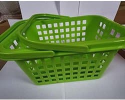 Wasknijper Mandje - Klemmenbakje Opberger - Kleding Drogen - Met Handvat - 21 x 14 x 11 cm - Groen