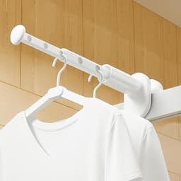 Compacte droogrek voor op reis, mini wasdroger, wanddroger, uitbreidbaar en ruimtebesparend voor hotel, camping, balkon en thuis, kledinghanger voor maximaal 7 kledingstukken. — thumbnail 5