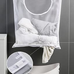 Hangende wasmand voor deur, praktische waszak voor slaapkamer en badkamer, ruimtebesparend en stijlvol ontwerp — thumbnail 4