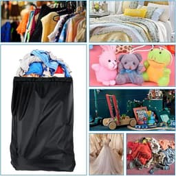 4x Extra Grote Wasmanden met Trekkoord - Duurzame Opvouwbare Wasknijper Zakken voor Vuile Was — thumbnail 2