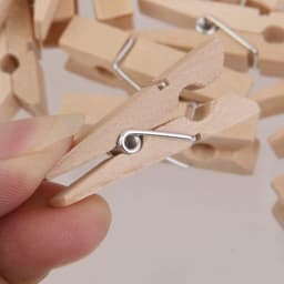 2 set 100 stuks natuurlijke houten haringen wasknijpers clips 35 * 5mm — thumbnail 2