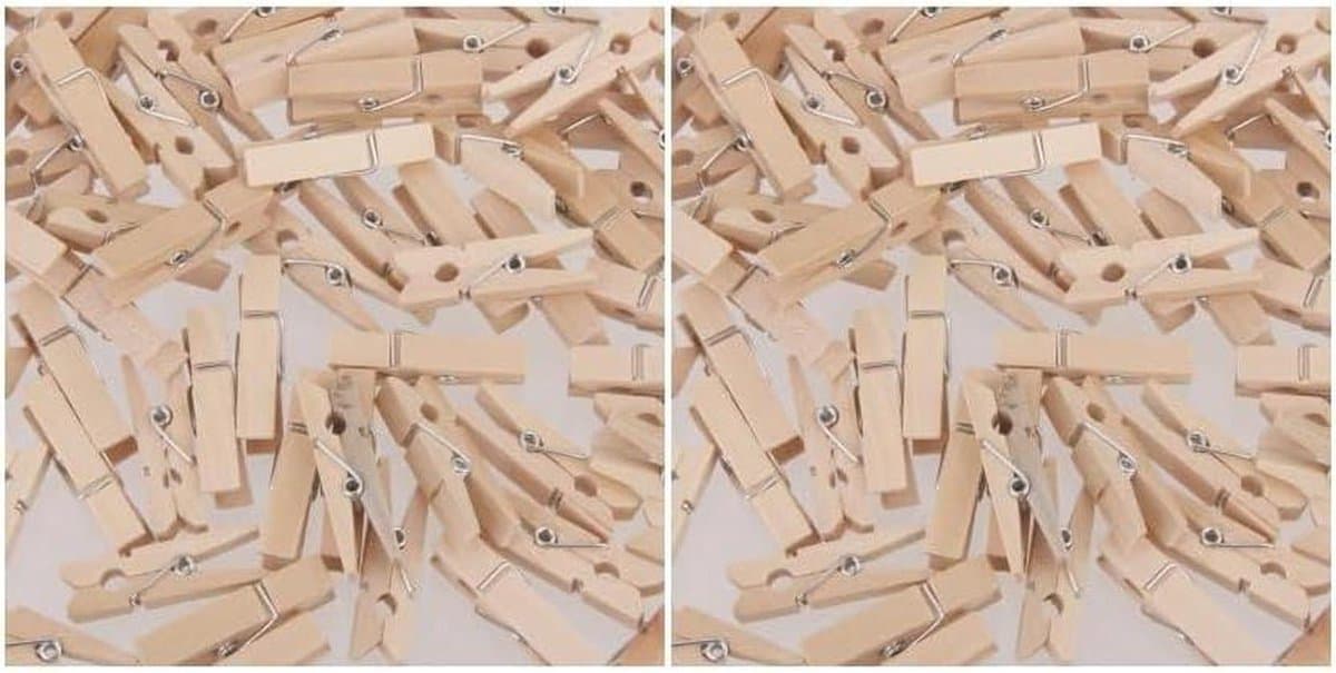 2 set 100 stuks natuurlijke houten haringen wasknijpers clips 35 * 5mm — afbeelding 1