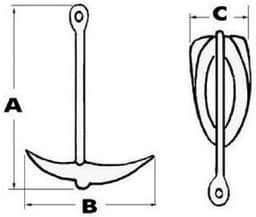 Paraplu anker - Botanker anker - Watersport Varen - Uniek ontwerp - 15 kg - Grijs — thumbnail 2