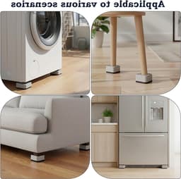 Dailygoods- Anti-vibratiepads - Set van 4 - Antislip rubberen stabilisator - Schokabsorberend - Universele houder - Vermindert trillingen en geluiden — thumbnail 5